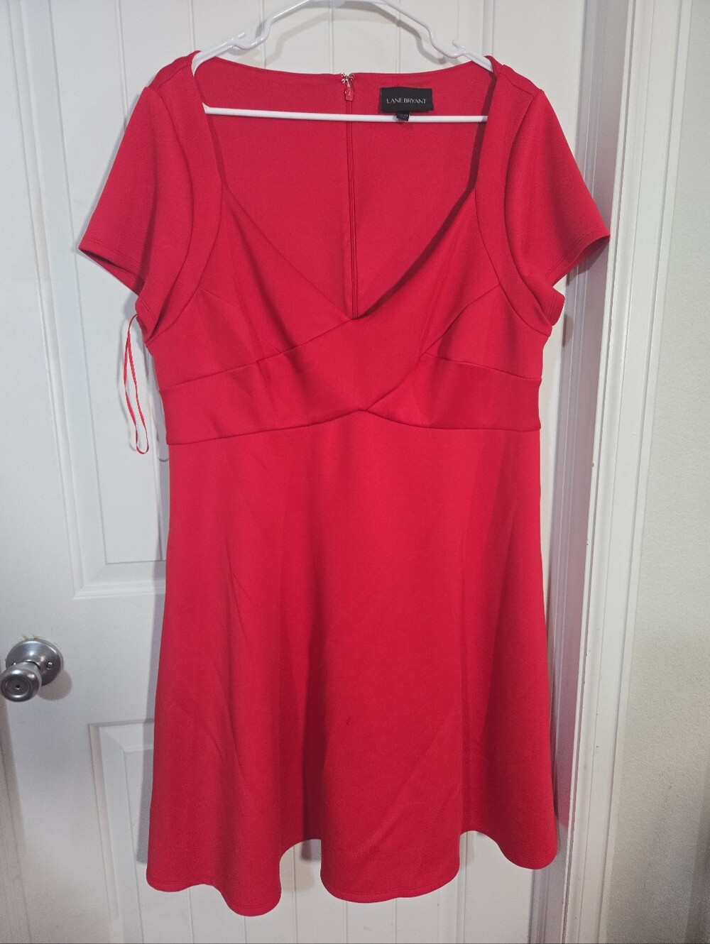Lane Bryant Bright Pink Fit & Flare Dress Women’s Size 18/20 Plus Size Stretch